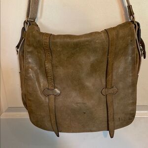 Men's Brown Leather Messenger Bag